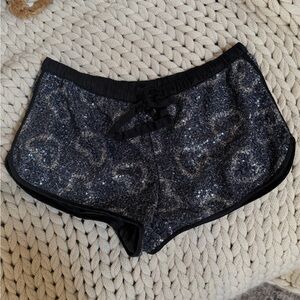 Victoria’s Secret Blackand Silver Women's Sequin Sleep Shorts